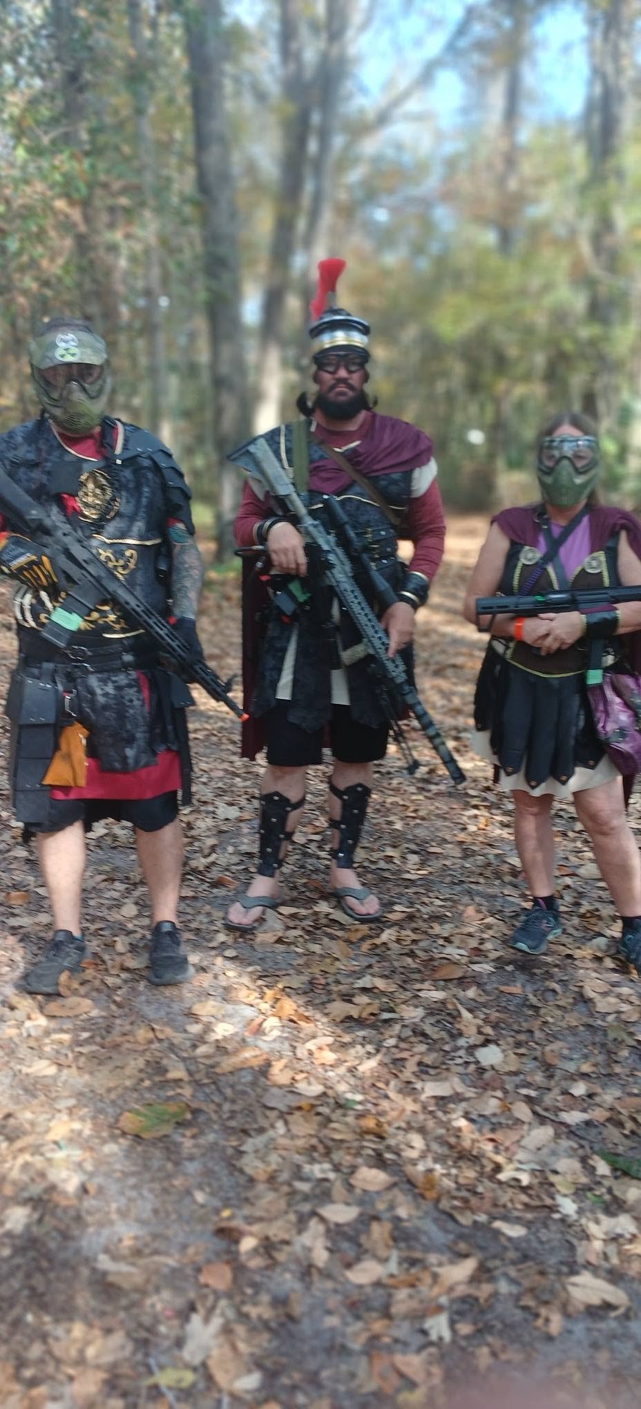 Legion members patrolling the forest at a MindGame Productions event
