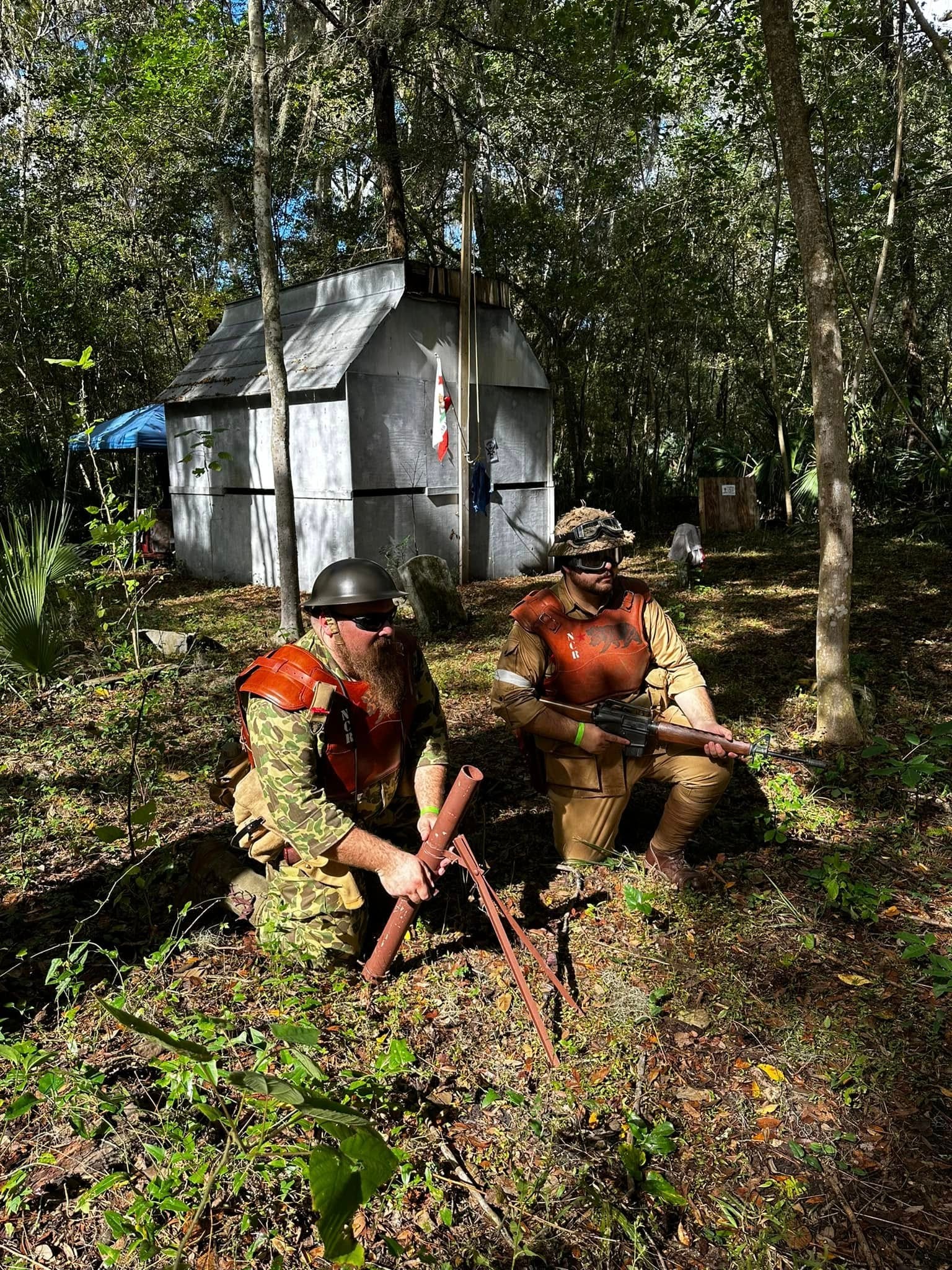 NCR soldiers at their base camp during a MindGame Productions event